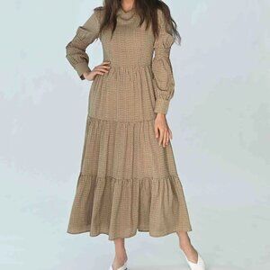 MAPLE & CLIFF INK BLOT TIERED DRESS (Shabbos Robe) Size XL